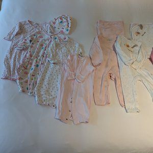 Luxury Brand/Pima Cotton Baby Girl Bundle of Clothing, 0-12months (11 items)